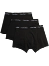 Calvin Klein 3-pack Stretch Cotton Boxer Briefs In Black