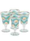 LES OTTOMANS IKAT WINE GLASSES (SET OF FOUR)