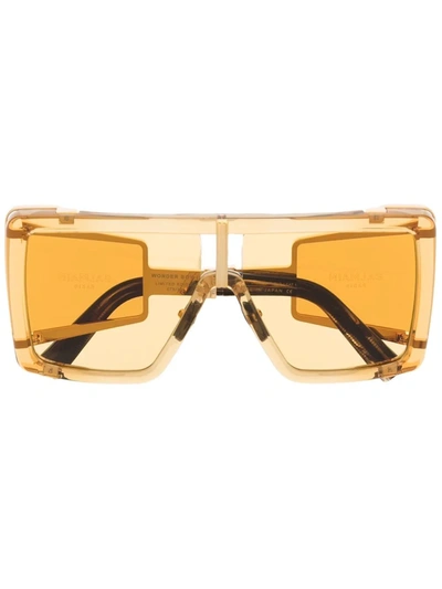 Balmain Eyewear Wonder Boy Ii Oversize-frame Sunglasses In Gold
