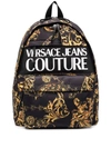 VERSACE JEANS COUTURE BAROQUE-PRINT ZIPPED BACKPACK