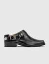 Toga Virilis Black Leather Slip-on Loafers In Black