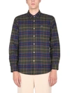 Barbour Kyeloch Cotton Herringbone Tartan Tailored Fit Button Down Shirt In Brown