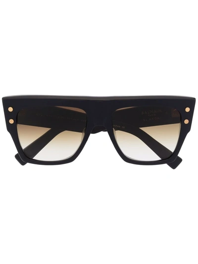 Balmain Eyewear B-i Square-frame Sunglasses In Schwarz