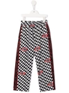 Off-white Check-print Track Trousers In Black