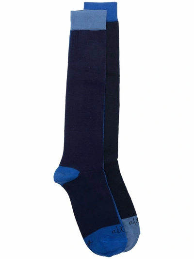 Altea Colour Block Ankle Socks In Blue