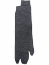 Maison Margiela Tabi Knee-high Socks In Grey
