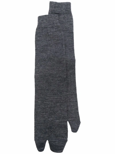 Maison Margiela Tabi Knee-high Socks In Grey