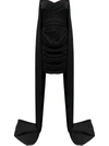 Alex Perry Tristan-satin Crepe Strapless Cape Mini Dress In Black