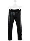 Dkny Logo-tape Detail Leggings In Black