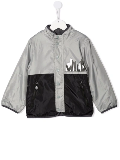 Stella Mccartney Kids' Mountain Print Jacket In Grigio