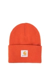 Carhartt Watch Hat Logo-patch Beanie In Orange