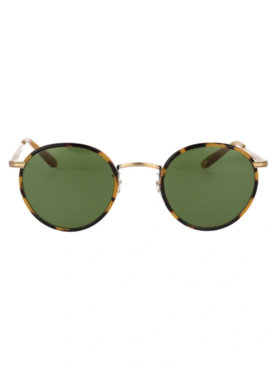 Garrett Leight Wilson 46 Sunglasses In Tokyo Tortoise-amber Honey/ Pure Green