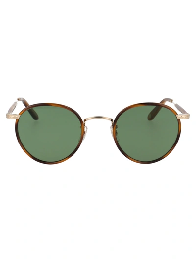 Garrett Leight Wilson 46 Sunglasses In Db Gold True Demi/sf Pg