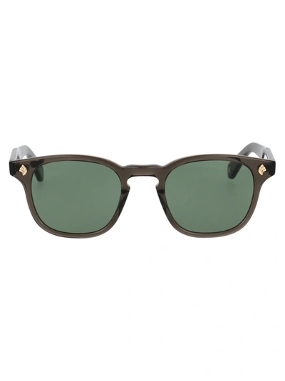 Garrett Leight Ace 47 Sunglasses In Black Glass/semi-flat Pure G15