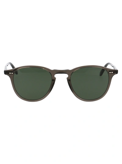 Garrett Leight Hampton 46 Sunglasses In Black Glass/semi-flat Pure G15