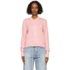 Acne Studios Pink Wool Patch Cardigan In Ad1 Blush Pink