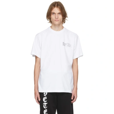 Vetements “human Identity”印花棉质t恤 In White