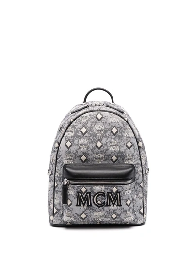 Mcm Vintage Jacquard Monogram Backpack Bags > Backpacks Man In Multi