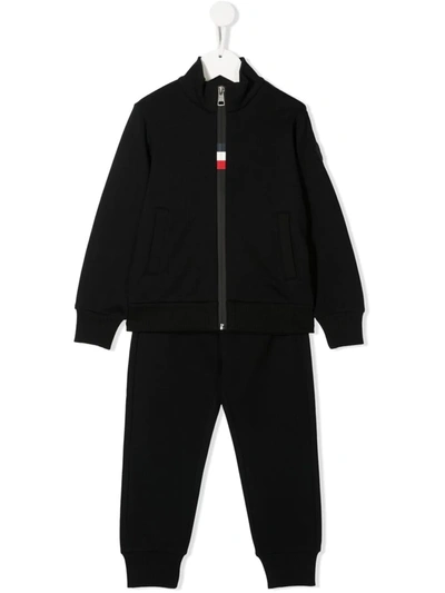 Moncler Kids' Zip-up Cotton Tracksuit In Blue