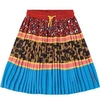 THE MARC JACOBS THE MARC JACOBS BLUE PRINTED PLEATED SKIRT,W13120