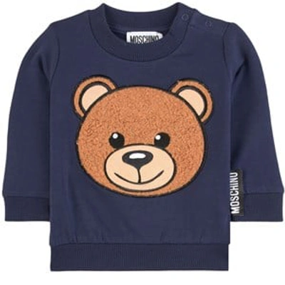 Moschino Babies'  Navy Big Bear Sweatshirt