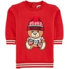 MOSCHINO MOSCHINO RED BEAR HAT SWEAT DRESS,MLV05T-LDA14