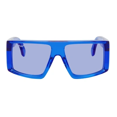 Off-white Alps 145mm Shield Sunglasses In Blue