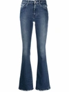 3x1 Stonewashed Flare-cuff Jeans In Blue