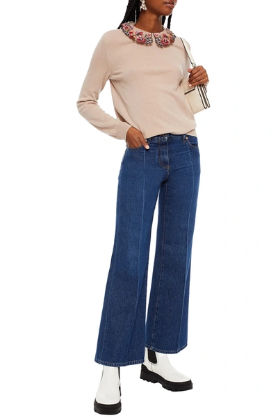 Valentino Mid-rise Flared Jeans In Blue