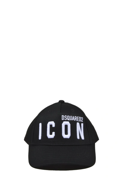 Dsquared2 Kids Icon Logo Embroidered Baseball Cap In Black