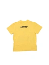 OFF-WHITE OFF SCRIPT LOGO T-SHIRT IN YELLOW