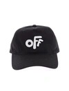 OFF-WHITE EMBROIDERY CAP IN BLACK