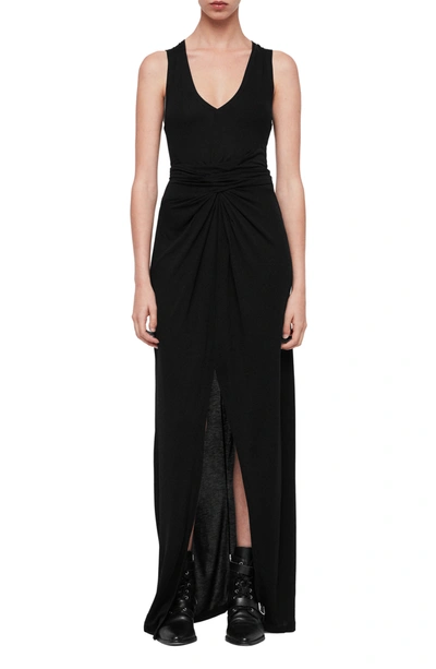 Allsaints Elke Vi Maxi Dress In Black | ModeSens