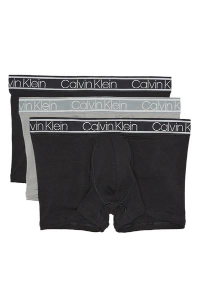 Calvin Klein Ultimate Comfort Trunk In Blk/wfg/blk