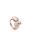 Monica Vinader Nura Pebble Cluster Diamond Ring In Rose Gold/ Diamond