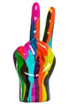 Interior Illusions Plus Graffiti Peace Sign Tabletop In Graffiti/ Multi-color