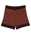 Paade Mode Intarsia Wool-blend Shorts In Multicoloured