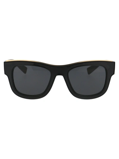 Dolce & Gabbana Dg Crossed Square-frame Sunglasses In Schwarz