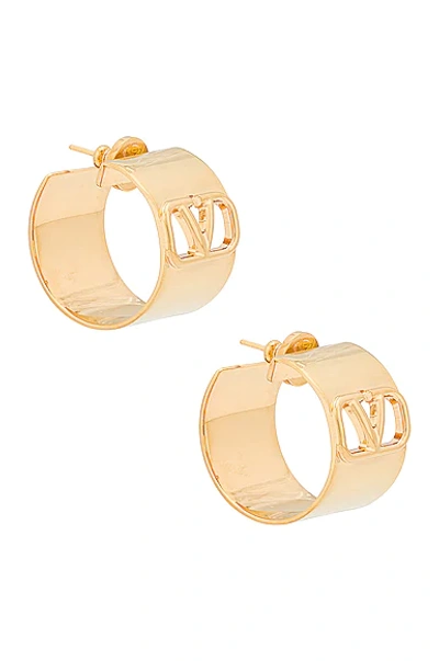 Valentino Garavani Vlogo Signature Hoop Earrings In Gold