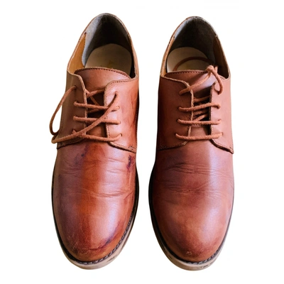 Pre-owned Aldo Leather Lace Ups In Brown