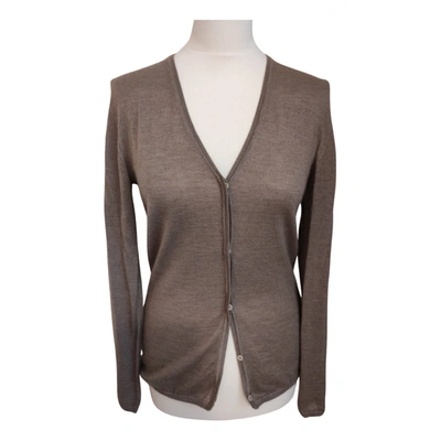 Pre-owned Calvin Klein Collection Cashmere Cardigan In Brown