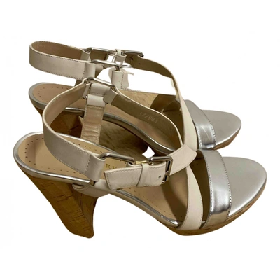 Pre-owned Bruno Premi Leather Heels In Silver