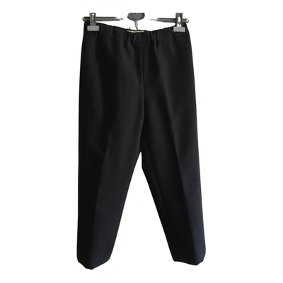 Pre-owned Marni Wool Straight Pants In Grey