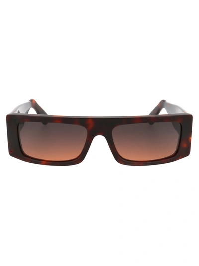 Gcds Rectangular Frame Sunglasses In Brown