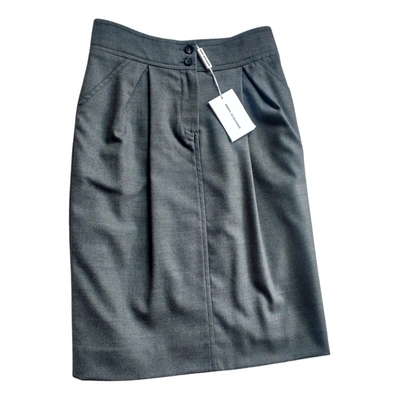 Pre-owned Angel Schlesser Wool Mid-length Skirt In Grey