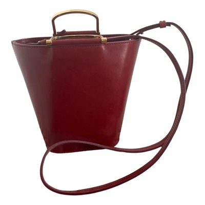 Pre-owned & Other Stories & Stories Leather Crossbody Bag In Burgundy