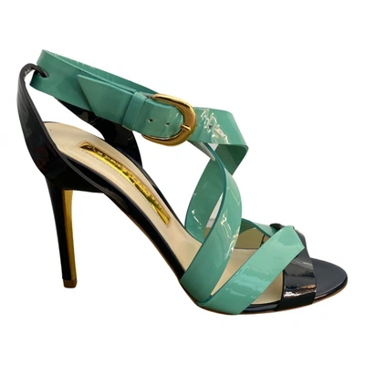 Pre-owned Rupert Sanderson Patent Leather Sandals In Multicolour