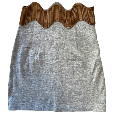 Pre-owned Toga Wool Mini Skirt In Grey