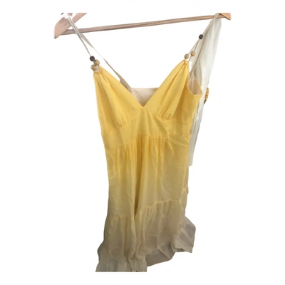 Pre-owned Elie Tahari Maxi Dress In Yellow