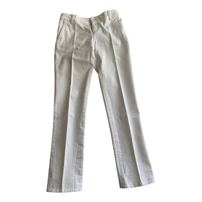 Pre-owned Gucci Chino Pants In White